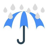 Conceptualizing flat design icon of rainshade vector