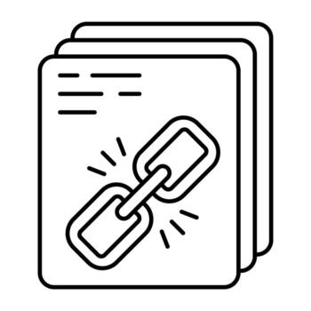 un icono diseño de vinculado documento vector