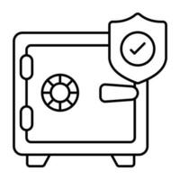 An editable design icon of secure bank locker vector