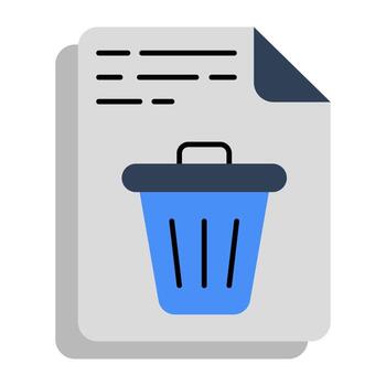 Modern design icon of delete file available for instant download vector