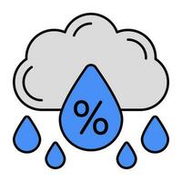 Conceptual linear design icon of humidity vector