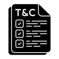 An icon design of terms and conditions vector