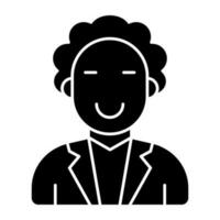 An editable design icon of scientist vector