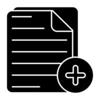 Add file icon, flat design vector