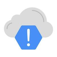 An icon design of cloud error vector