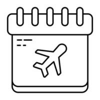 An icon design of flight schedule vector