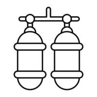 Trendy vector design of oxygen cylinders