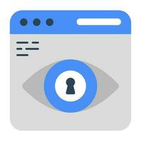 An icon design of security monitoring vector