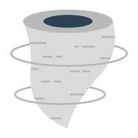A flat design icon of typhoon vector