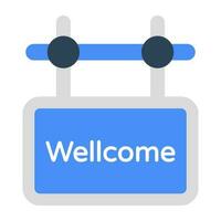 Modern design icon of welcome board vector