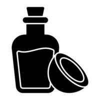 Trendy vector design of coconut oil bottle