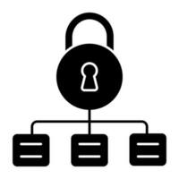 Premium download icon of network lock vector