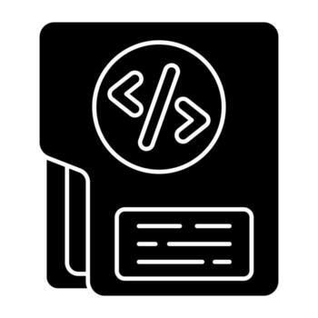 Editable design icon of programming file vector