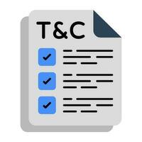 An icon design of terms and conditions vector