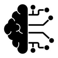 Perfect design icon of ai brain vector