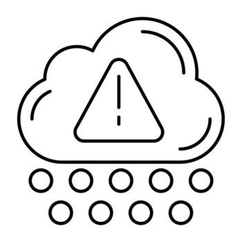 Vector design of weather alert, linear icon