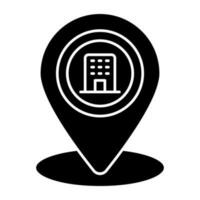 Editable design icon of building location vector