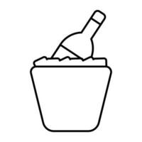icono de diseño moderno de cubo de vino vector