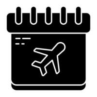un icono diseño de vuelo calendario vector