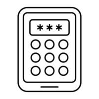 Modern design icon of mobile pattern lock vector