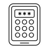 Modern design icon of mobile pattern lock vector