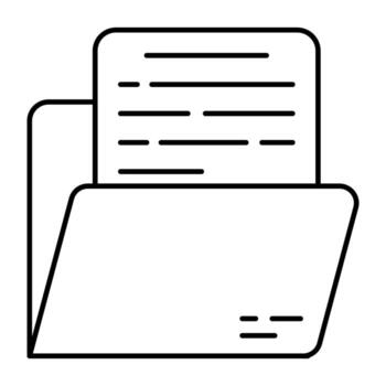 un icono de diseño único de carpeta vector