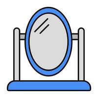 Modern design icon of pedestal mirror vector