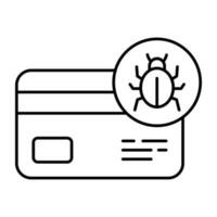 Modern design icon of card bug vector