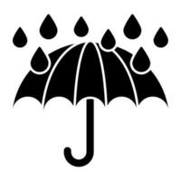 conceptualizando plano diseño icono de sombra de lluvia vector