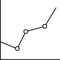 Isolated Statistics Bar Line Icon In Line Art. vector