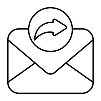 A unique design icon of send mail vector