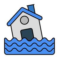 Flood icon in flat design isolated on white background vector