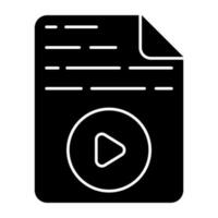 Editable design icon of video file vector