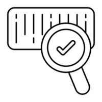 An icon design of barcode tracking vector