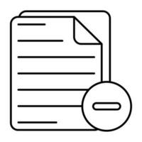 A unique design icon of remove file vector