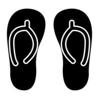 An icon design of flip flop vector