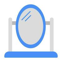 Modern design icon of pedestal mirror vector