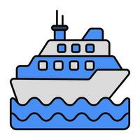 un icono de diseño de barco vector