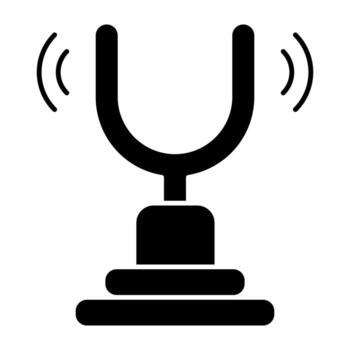 A creative design icon of tuning fork vector