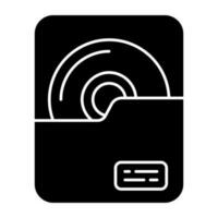 A unique design icon of audio folder vector