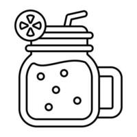 Lemonade icon, editable vector