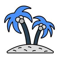 Trendy design icon of palm tree vector