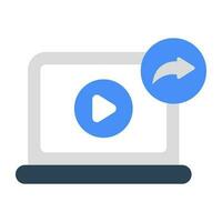 An icon design of send video vector