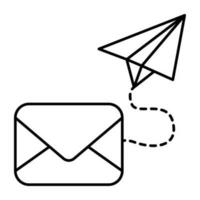 A unique design icon of send mail vector