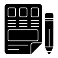 Modern design icon of paper writing vector