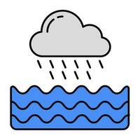 icono de lluvia en un diseño perfecto vector