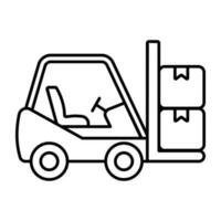 Modern design icon of forklift truck vector