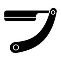 An icon design of straight razor vector