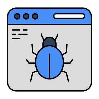Trendy design icon of web bug vector