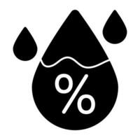 Conceptual flat design icon of humidity vector